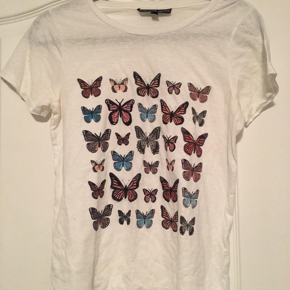Graphic tee shirt from topshop with butterflies